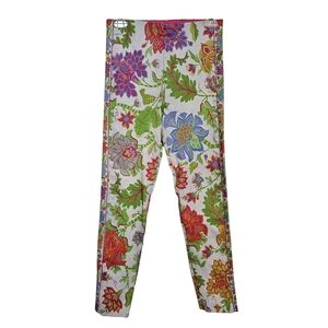 Gretchen Scott Designs Floral Pull On Straight Leg Stretch Pants Tropical